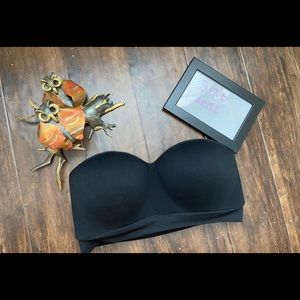 Auden Black Push-Up Seamless Bandeau Bra Size L